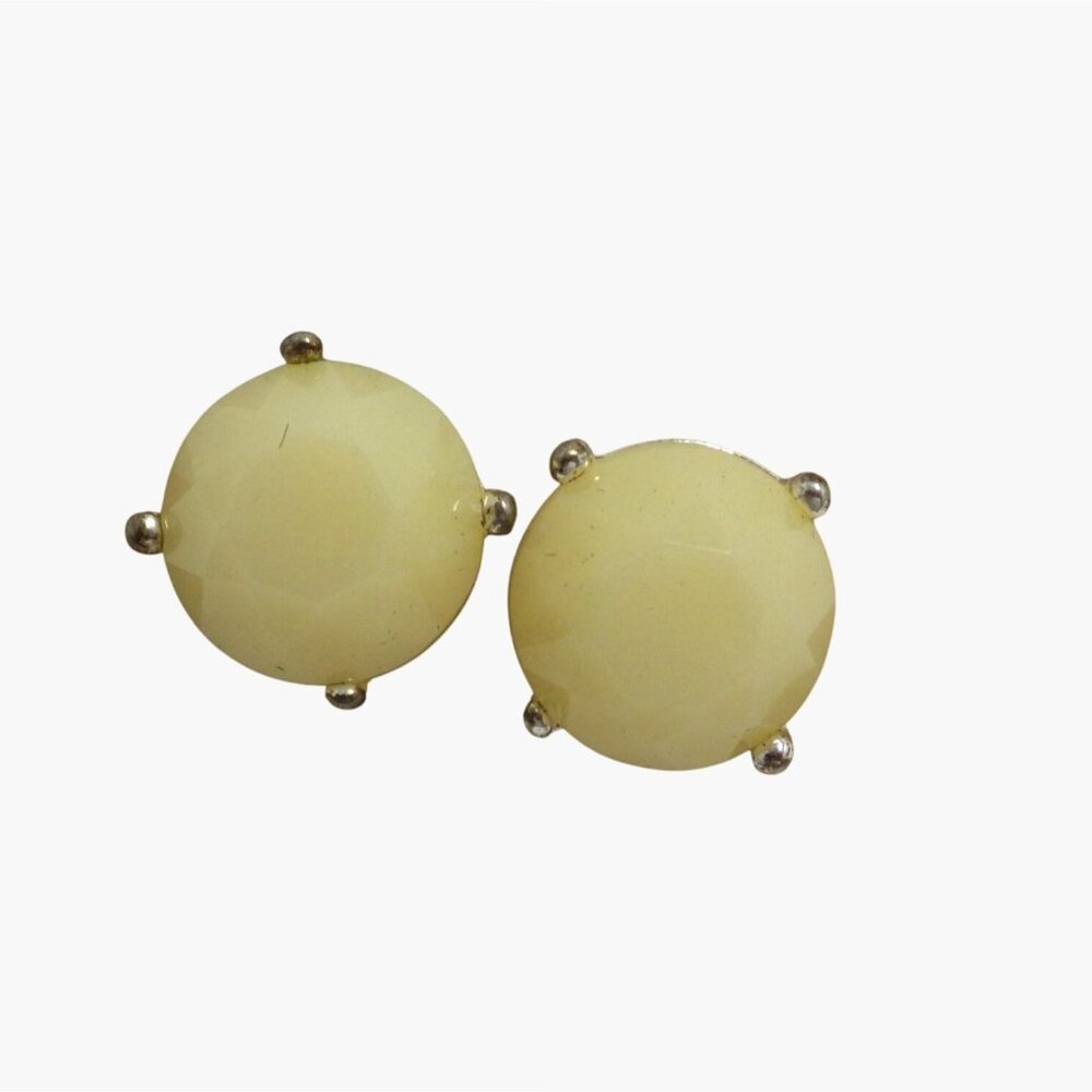 Post Earring White Cabochon Post